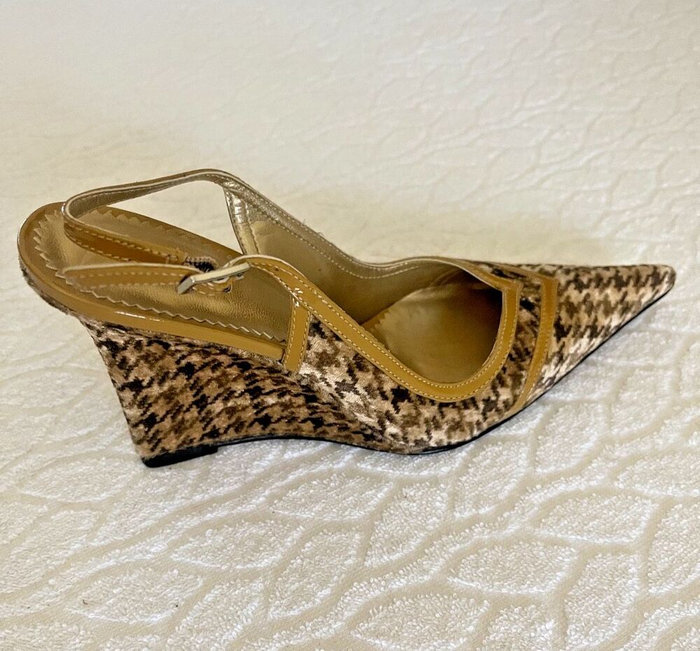 SATRYANI 6.5  Pointed-Toe Slingback Heel WOMEN'S Gold Metallic
